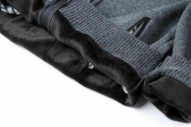 Чоловіча в'язана кофта з коміром-стійкою, на блискавці, з м'яким флісовим підкладкою, спортивна куртка-кардиган, дрібний в'яз, осінньо-зимова куртка (XXL, сірий)