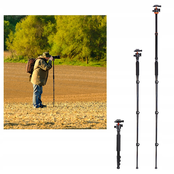 Штатив K&F Concept SA254M2, 175 см, чорний