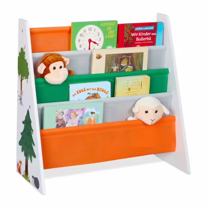 Relaxdays Children's Bookshelf, Forest Animals