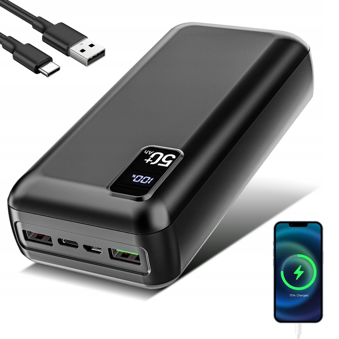 Потужний павербанк 50000 mAh 22.5W PD: швидка зарядка та універсальна сумісність