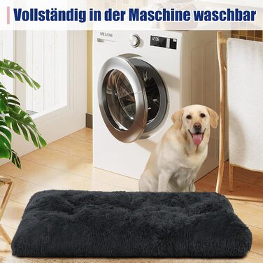 Килимок для собак великих та середніх порід KSIIA, 90x60 см, з неслизьким дном, дихаючий, сірий, 111x81x9 см