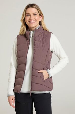 Жіночий жилет Mountain Warehouse Opal з утеплювачем - легка термокуртка, кишені на блискавці, водовідштовхувальний (32, маульфорсграу)