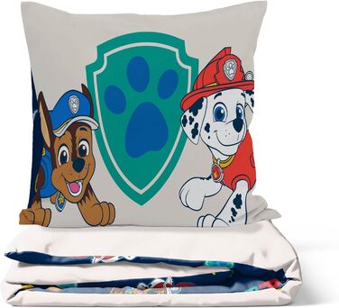 Комплект постільної білизни Jay Franco Disney Lilo & Stitch з квітковим дизайном для однієї людини – дитяча постільна білизна з наволочкою 80x80 см, бавовна, машинне прання, багатобарвна – Lilo & Stitch (Сірий - Paw Patrol, 135x200/80x80 (2 шт))