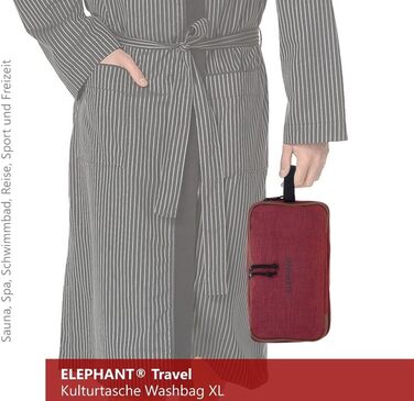 Туалетна сумка-органайзер для подорожей Elephant: велика, для жінок та чоловіків, червона, бордово-коричнева
