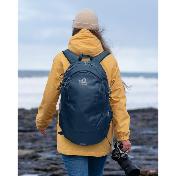 WATERFLY Рюкзак для походів 30 л, водонепроникний туристичний рюкзак для трекінгу, подорожей, спорту, чоловічий і жіночий, сірий