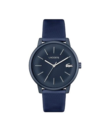 Годинник чоловічий Lacoste 12.12 Move Analog Quartz синій з силіконовим браслетом
