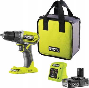 Акумуляторний дриль-шурупокрут Ryobi 18 V 2,00 Ah 50 Nm з сумкою