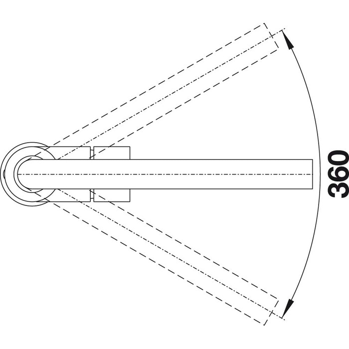 Змішувач кухонний BLANCO MILA хром | Високий тиск | Захист від зворотного потоку | Керамічний картридж | Захист якості води та економія води | Розміри: 10,5x25,5x27 см | Вивід - трубка