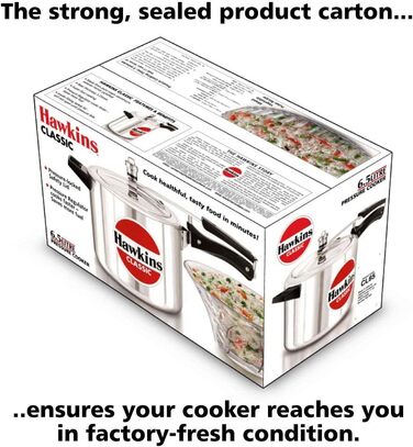 Скороварка Hawkins Classic CL40 з алюмінію, 4 л, компактна, срібна