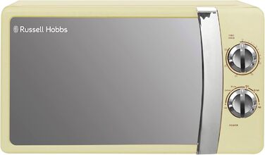 Мікрохвильова піч Russell Hobbs RHMM701C, 17 л, 700 Вт, кремовий колір, 5 рівнів потужності, таймер, функція розморожування