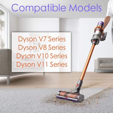 М'яка роликова щітка для пилососів Dyson V7 V8 V10 V11, сумісна з моделями Dyson