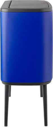 Сміттєвий відер Brabantia Bo Touch Bin 36 л, металевий, з двома внутрішніми відрами (11 л + 23 л), Mineral Powerful Blue, 54 x 32 x 68 см