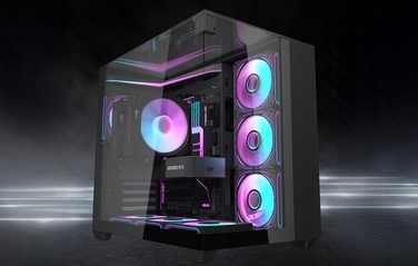 Корпус для комп'ютера darkFlash TH285 Cube Case ATX aRGB, 4 вентилятори, загартоване скло