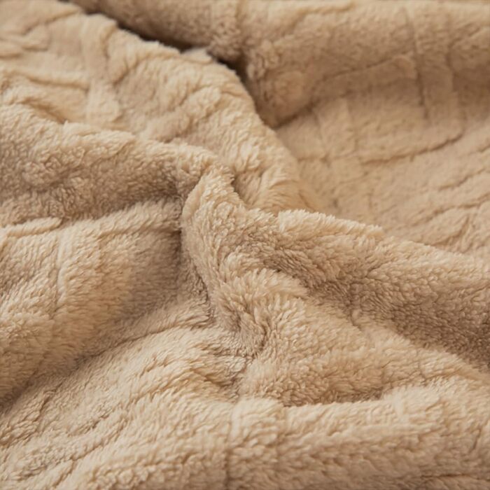 Плед Sherpa-Fleece з начосом, двосторонній, плюшевий, м'який, сірий-блакитний, 150 x 200 см