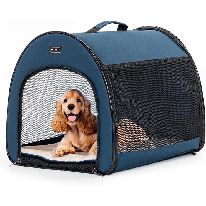 Складана переноска для собак Petfit для маленьких собак та котів, блакитна, M