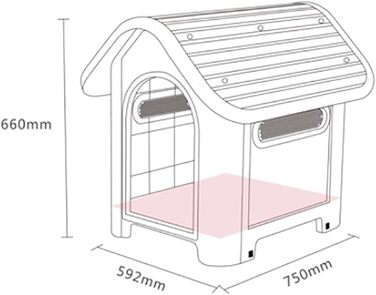 Клітка для собак Ланко з туалетом. Внутрішній та зовнішній простір з вентиляційними отворами. Міцний матеріал. 75x59x66см. Синій та білий.