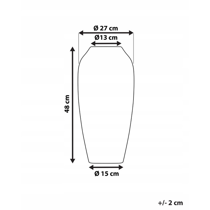 Керамічна ваза Beliani, 27 x 1 см
