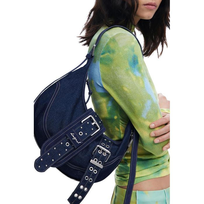 Сумка Desigual Calgary Bindella через плече, джинсова, темно-синя