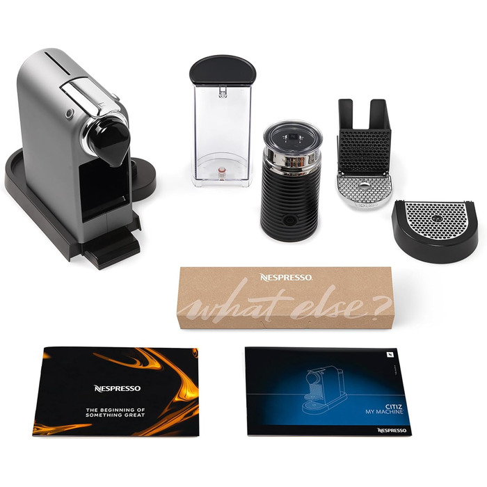 Кавомашина капсульна Nespresso Krups XN761B Citiz & Milk, 1260 Вт, 1 л, 19 бар, автоматичний режим очікування, срібляста