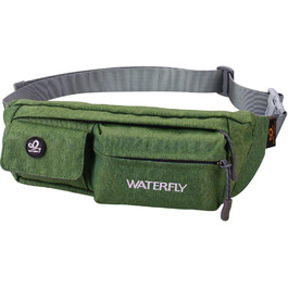 WATERFLY Поясна сумка на пояс для чоловіків та жінок: стильна сумка через плече для спорту, бігу, прогулянок з собакою, подорожей (Зелена)