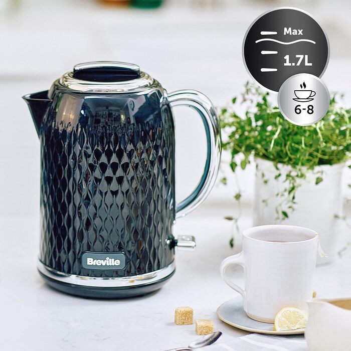 Електричний чайник Breville VKT017 Curve, 1.7 л, 3000 Вт, чорний