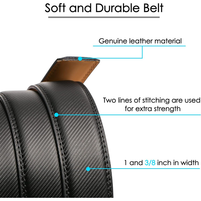Чоловічий шкіряний ремінь SENDEFN з автоматичною застібкою, ширина 35 мм, регульований розмір, для джинсів та ділового костюма, колір: чорний/золотий, 115 см (32-38 дюймів)
