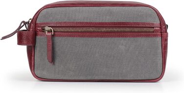 Чоловіча/Жіноча дорожня сумка Londo Echtleder, набір сумок для туалету (Бургунді)