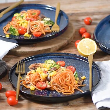 Набір сервірувальних тарілок Vicrays (3 шт.) - блакитний, 40.6x35.6x25.4 см, порцеляна