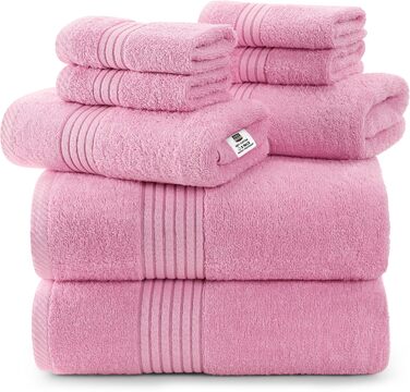 Набір рушників для ванни Utopia Towels, 100% бавовна, 8 предметів (2 великі, 2 ручні, 4 маленькі), м'які та гігроскопічні