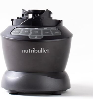 Блендер Nutribullet 1000 Вт, електричний, професійний, 1,6 л, мультифункціональний стаціонарний міксер, сірий/чорний
