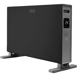 Електрична керамічна стінова панель Black+Decker BXWSH2000E з цифровим термостатом, 2000W, програмована, з пультом керування та LED-дисплеєм, PTC-система