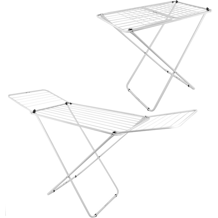 Сушарка для білизни KADAX з крилами, 18/23м, сталь з порошковим покриттям, складна, біла (2 крила)