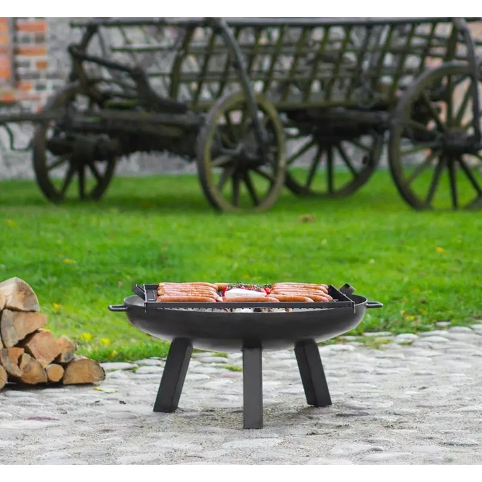 Садове вогнище CookKing зі сталі, 100 см, з кришкою