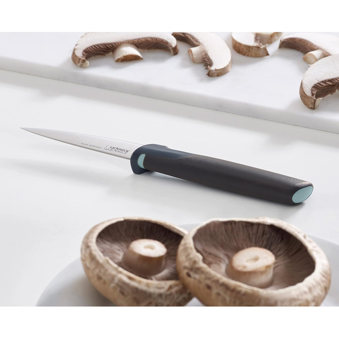 Набір кухонних ножів Joseph Joseph Duo Elevate (5 предметів), японська сталь, з захисними чохлами, чорний/опал