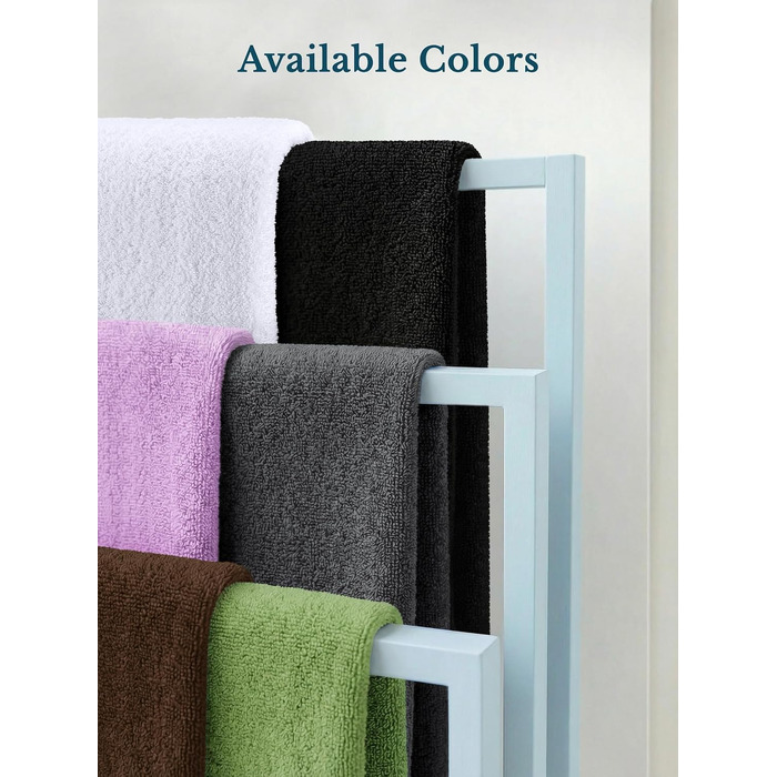 Набір банних рушників Utopia Towels (4 шт.), 100% бавовна, преміум якість 600 г/м², гігроскопічні та м'які, фіолетові