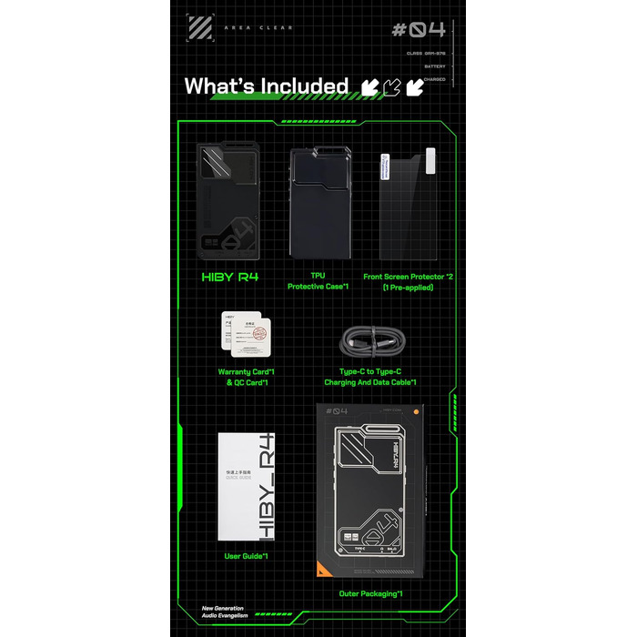 HiBy R4: Android-MP3-плеєр з Bluetooth, Wi-Fi, 4DAC, 32 ГБ, чорний