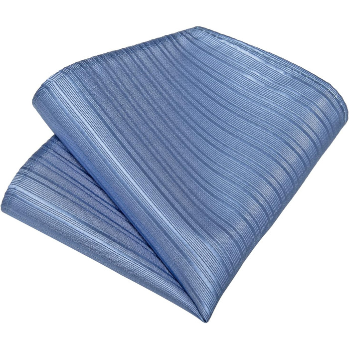 Набір краваток DiBanGu: краватка, нагрудна хустинка, запонки та затискач для краватки. Шовкова краватка в смужку (оливковий/чорний, блакитний/смугастий) для весілля, ділових зустрічей та офіційних заходів. Подарунок для чоловіка.