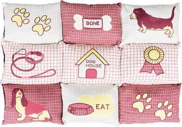 Килимок для собак Trixie Patchwork, 80 x 55 см, блакитний/зелений, м'який, для відпочинку