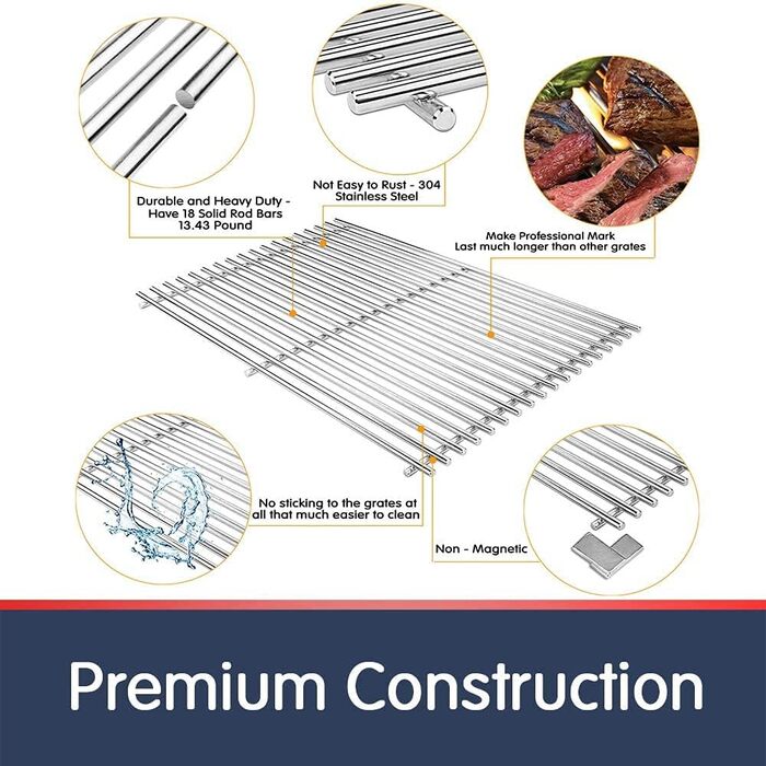 Решітка для гриля Weber Genesis E-310/320/330, S-310/320/330 (2007-2016) GFTIME, не підходить для Genesis II/LX, 2 шт.