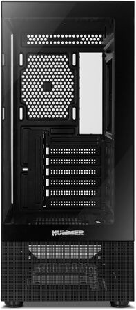 Корпус для ПК NOX Xtreme Products Hummer Vision Black – Mid-Tower ATX/Micro ATX з загартованим склом, підтримка 5 вентиляторів, USB 3.0