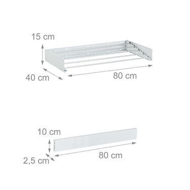 Relaxdays Clothes Rack Wall Mountable Folding