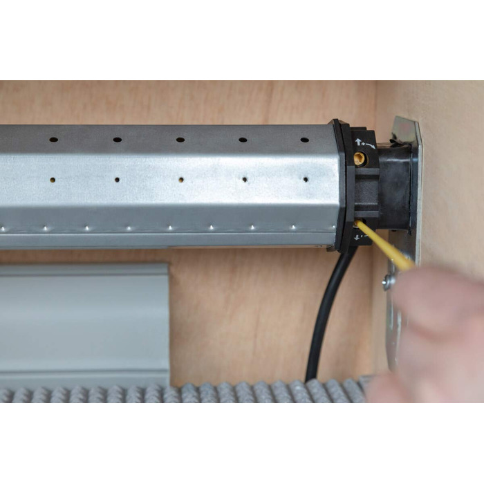Schellenberg 20615 Roller Shutter Motor MAXI, 15 Nm, mechanical end-stop adjustment, tube motor for 60 mm shaft, up to 6.2 m² shutter area, set including wall bracket (40 Nm / max. 15 m², standard)