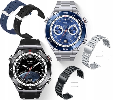 Чоловічий смартгодинник Smart-Trend SMARTWATCH PRO SILVER, чорний