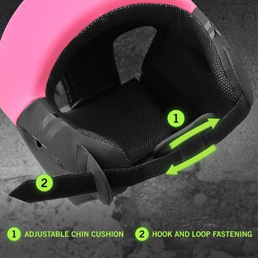 Mytra Fusion Headgear Boxing Headguard with Adjustable Strap - MMA, Muay Thai, Sparring, Karate - Black/Pink