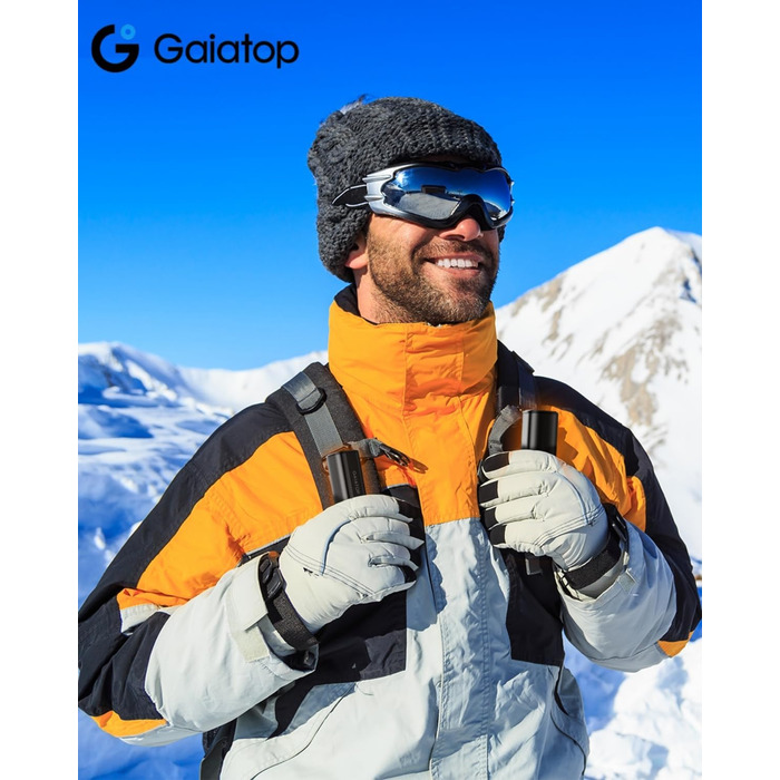 Електричний грієчка для рук Gaiatop 8000mAh з LED-ліхтариком, 2 шт. Магнітний, 3 температури, швидкий нагрів, для жінок, сім'ї, активного відпочинку, чорний