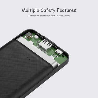 Портативний зарядний акумулятор Miady Mini Power Bank 5000mAh з USB-C, 2.4A, для iPhone, iPad, Samsung Galaxy