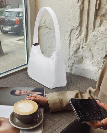 Сумка LOVEVOOK жіноча мініатюрна через плече, клатч, біла нейлонова для побачень, вечірок, покупок