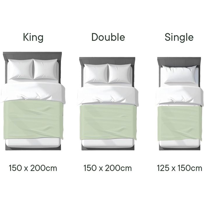 Плед DREAMSCENE з штучного хутра, флісу, м'який, теплий, великий, для ліжка (125 x 150 см, світло-зелений)