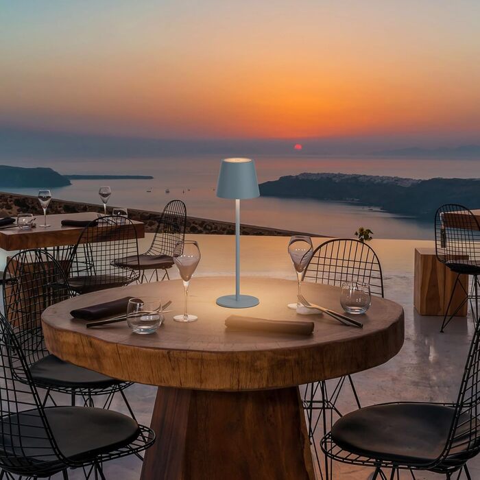 LED-лампа Klighten: 2 шт. акумуляторні настільні лампи з димуванням, USB-C, IP54, для дому та вулиці (блакитні)