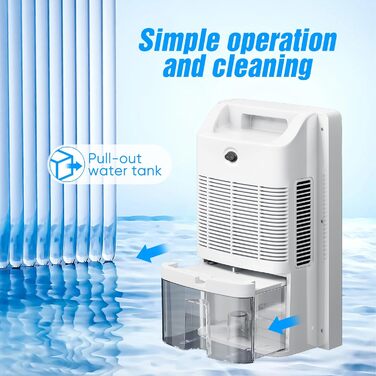 Електричний осушувач повітря 2-в-1 з очищувачем, тихий для дому, LED-дисплей, інтелектуальне керування вологістю, таймер 24 год, пульт ДУ